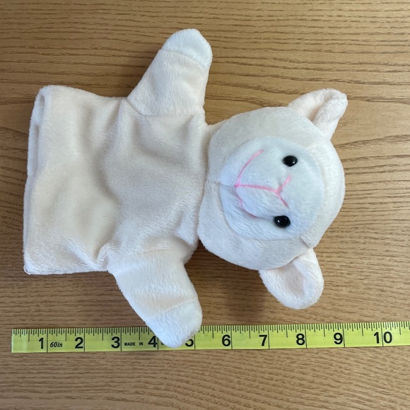 Plush Sheep Lamb Hand Puppet Cream Color 9” Four Star International Trading Co - Picture 7 of 8